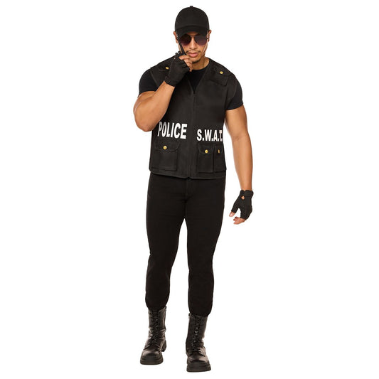 Adult SWAT Vest Costume BLACK