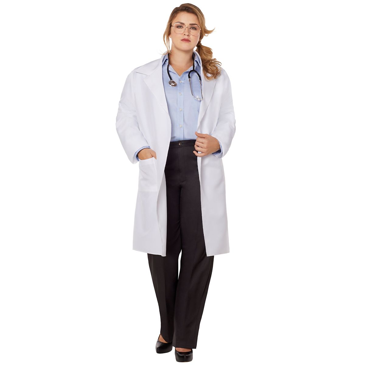 Adult Lab Coat Plus Size Costume WHITE