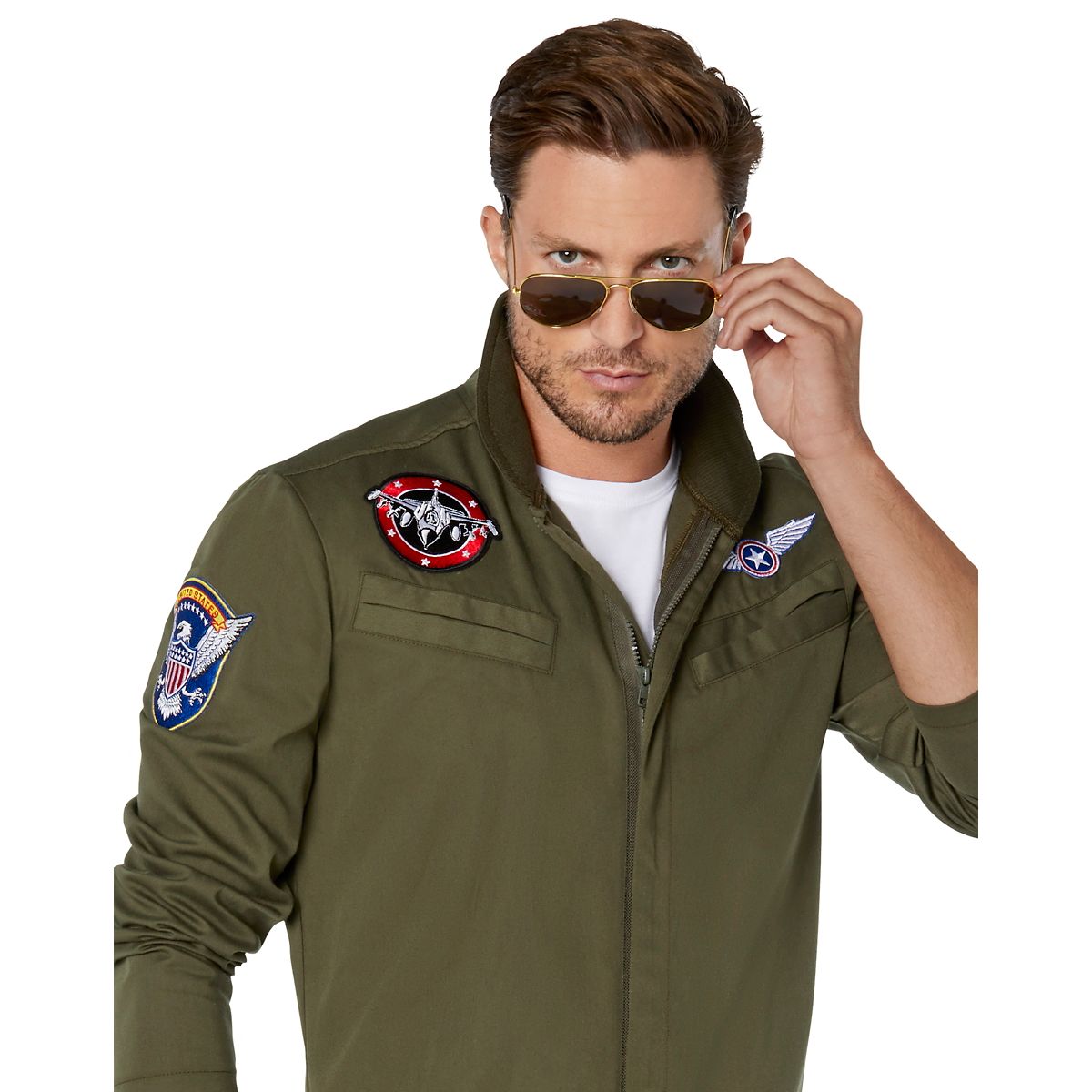 Adult Flight Suit Costume GREEN