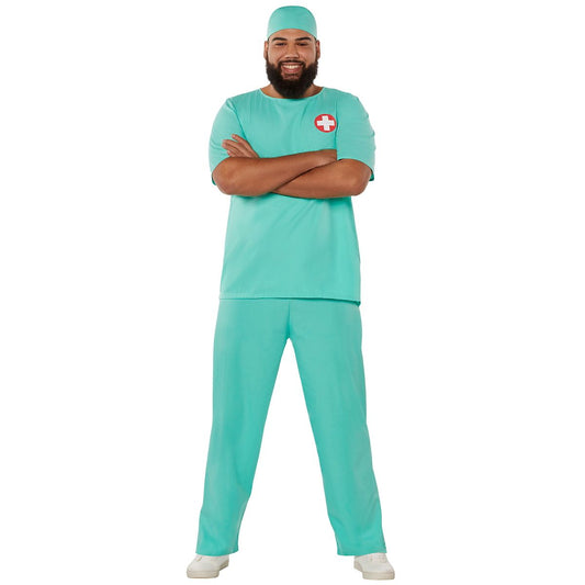 Adult ER Surgeon Plus Size Costume GREEN