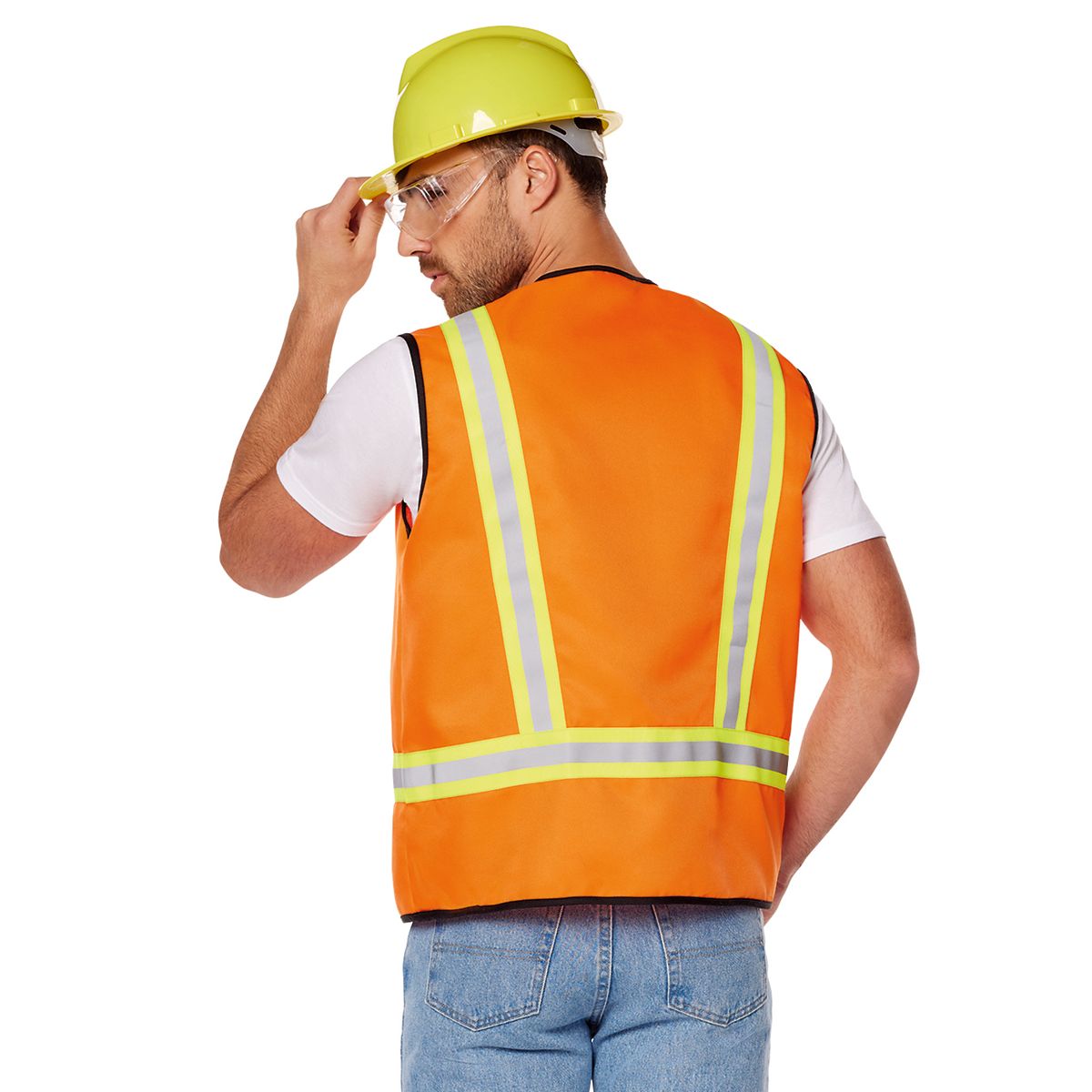 Funny Construction Worker Costume Kit YELLOW