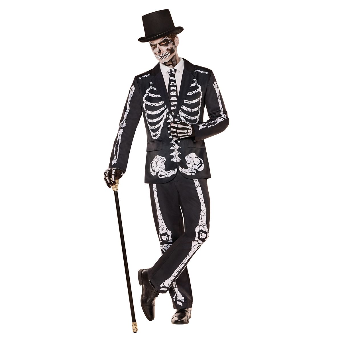 Adult Black Skeleton Suit BLACK
