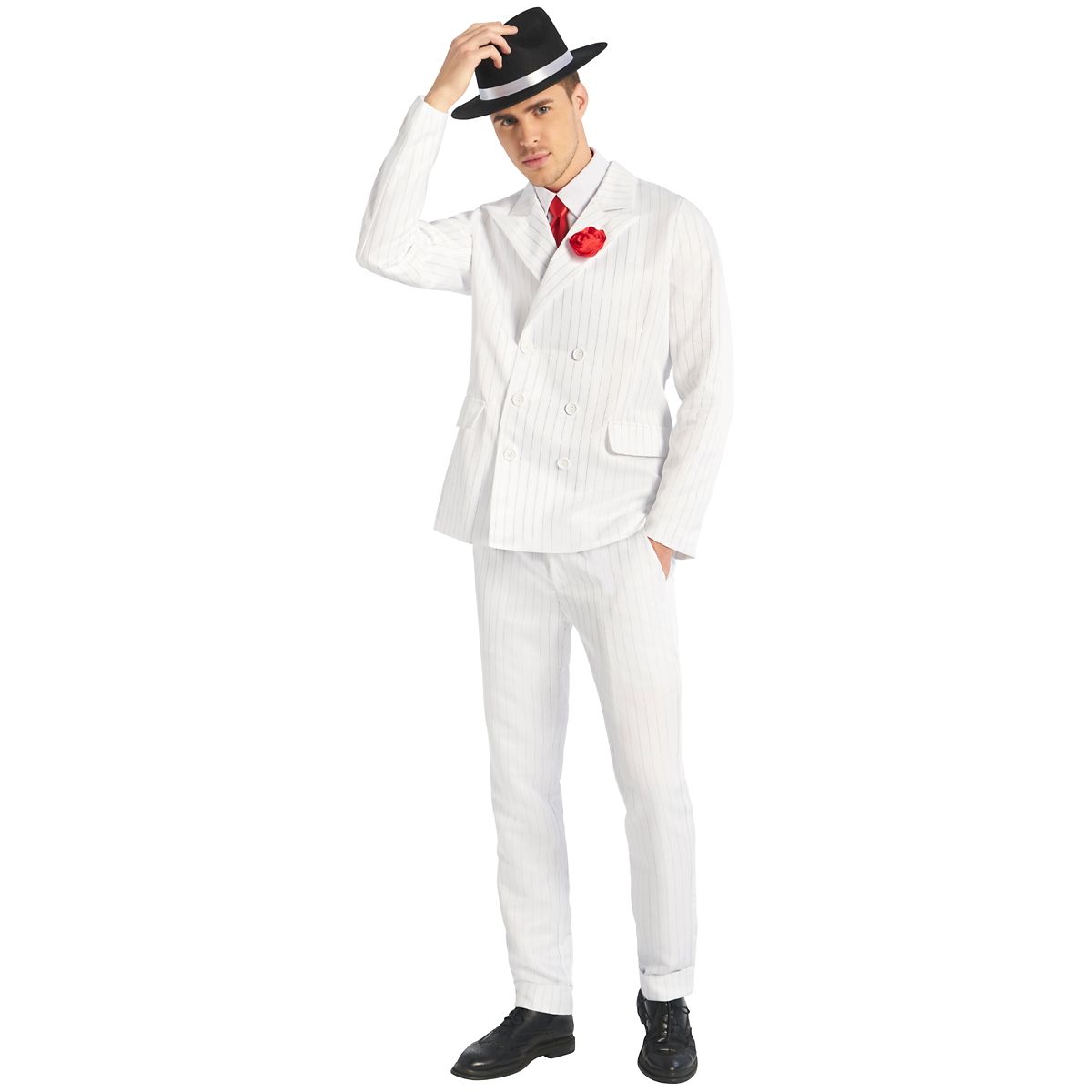 Adult White '20s Mobster Suit WHITE