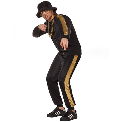 Adult Hip Hop Tracksuit Costume BLACK