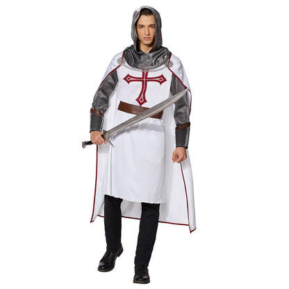 Adult Medieval Templar Costume WHITE