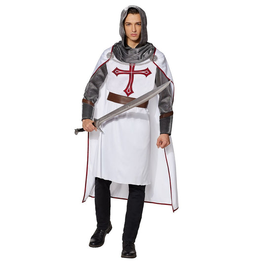Adult Medieval Templar Costume WHITE