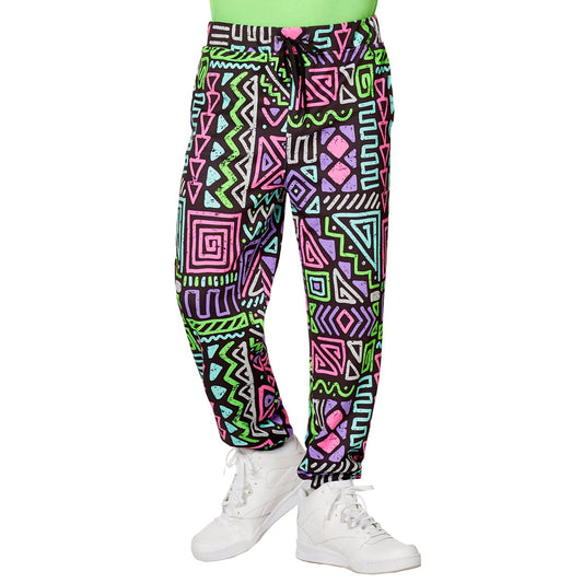 Adult 80s Style Jogger Pants MULTI-COLOR