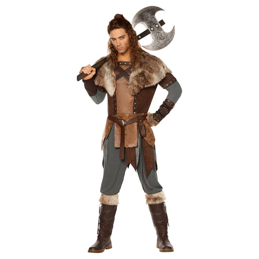 Adult Viking King Costume BROWN