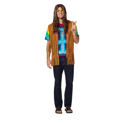 Fringed Suede Hippie Vest BROWN
