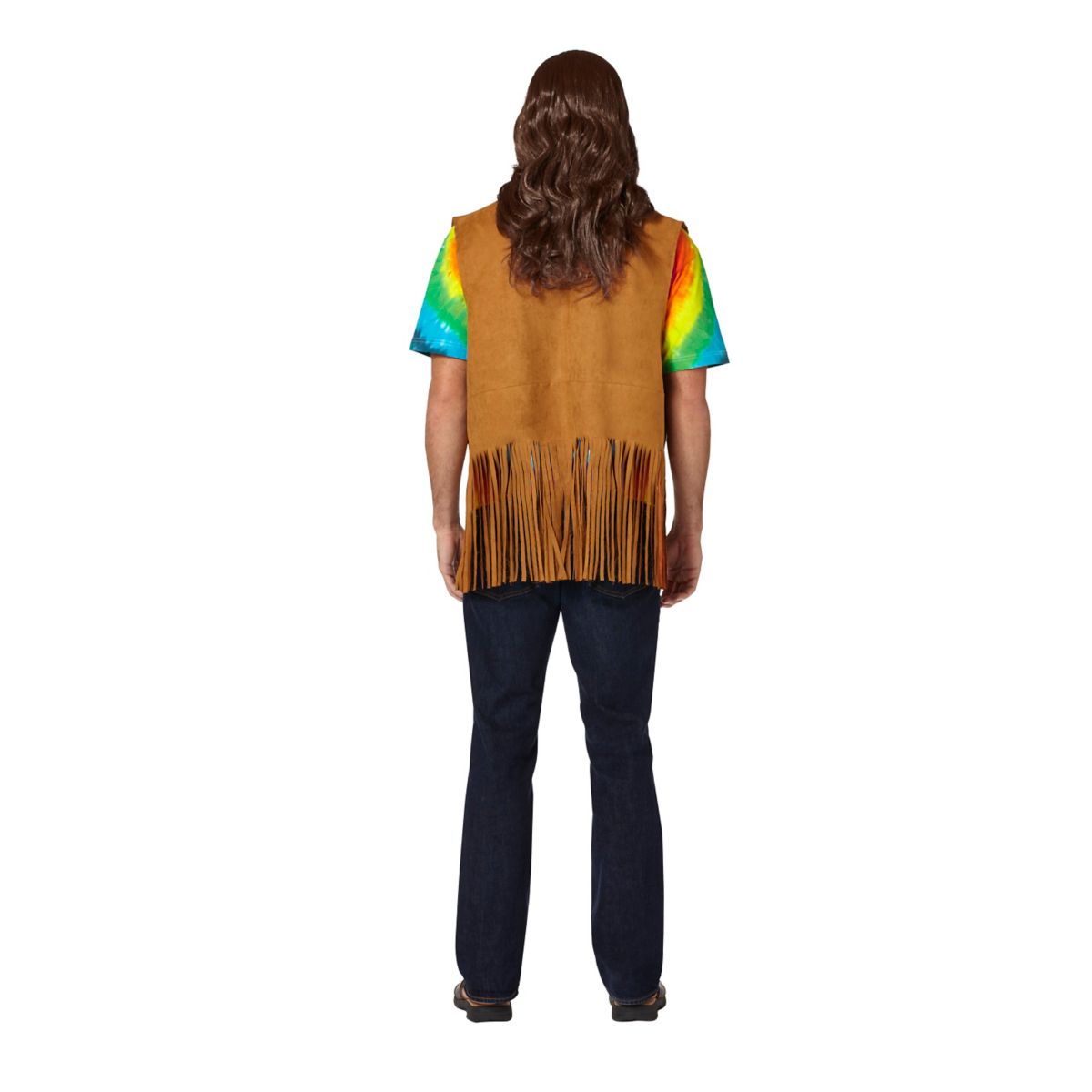 Fringed Suede Hippie Vest BROWN