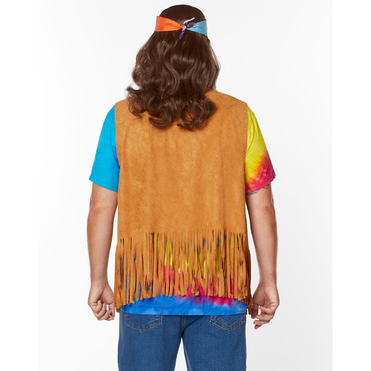 Fringed Suede Hippie Vest BROWN
