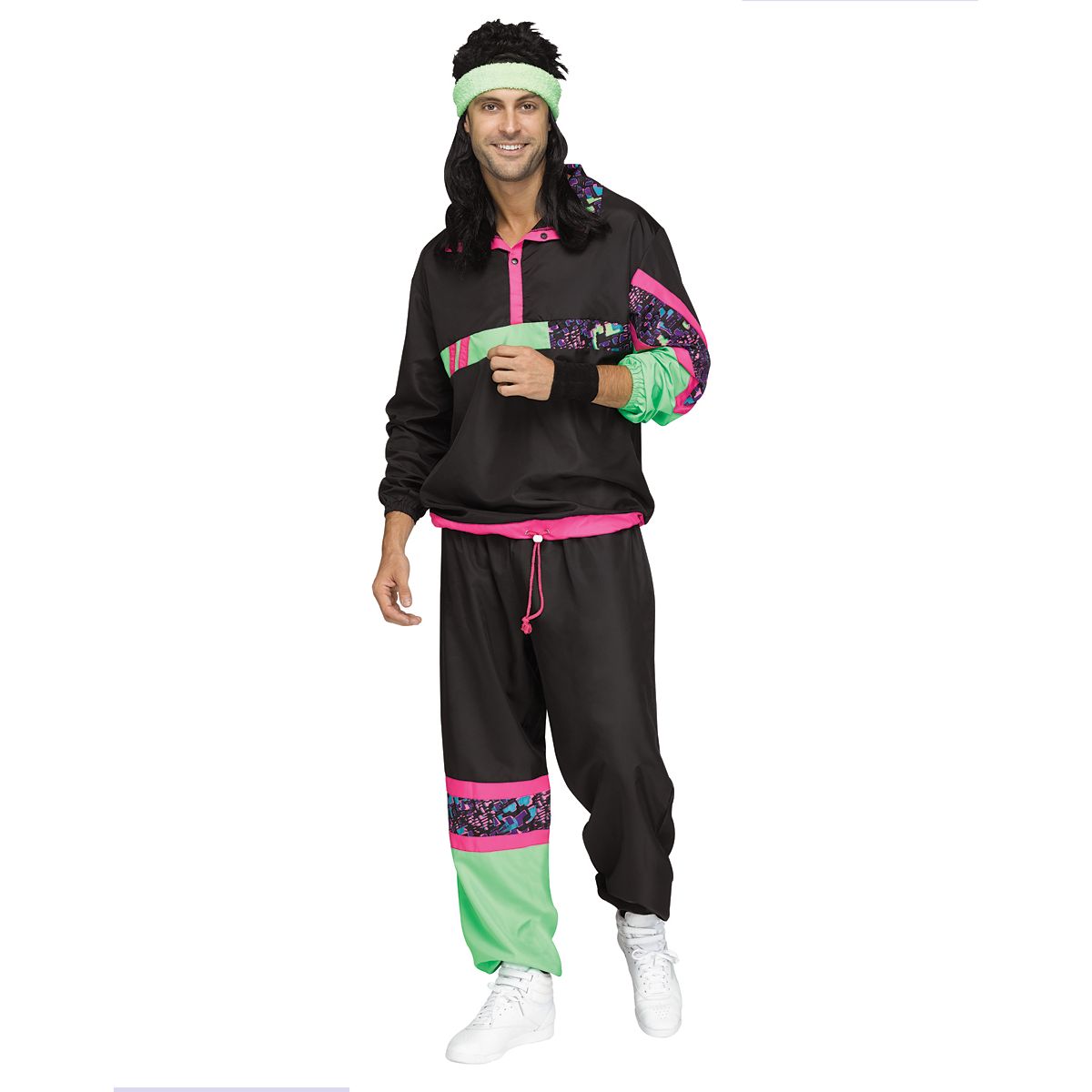 Adult Track Suit Costume BLACK / MULTI