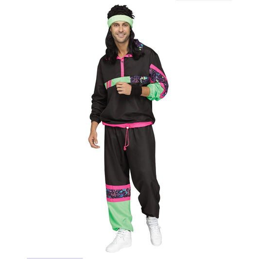 Adult Track Suit Costume BLACK / MULTI