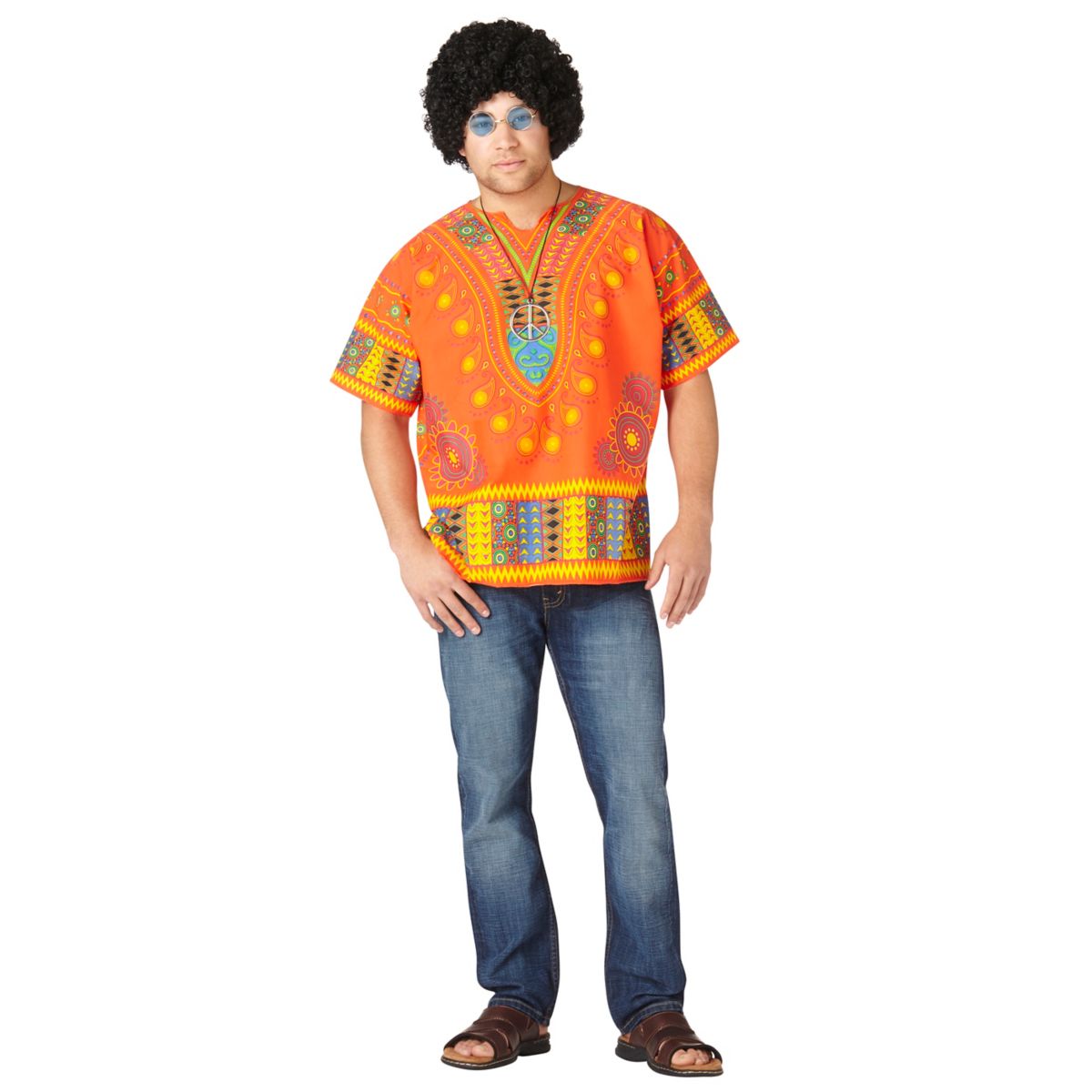 Adult Hippie Costume MULTI-COLOR