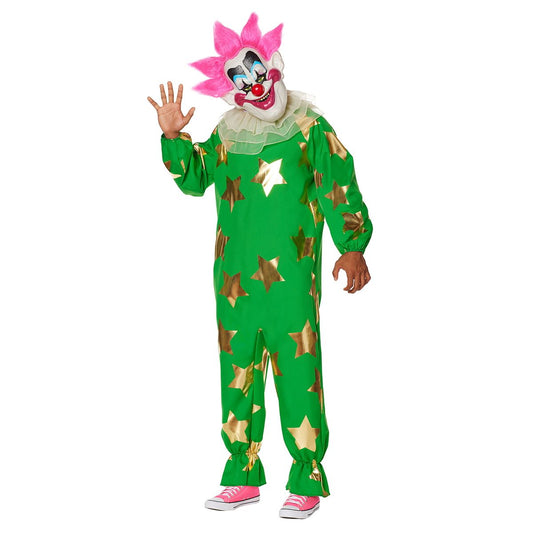 Adult Plus Size Spikey Jumpsuit Costume - Killer Klowns from Outer Space GREEN