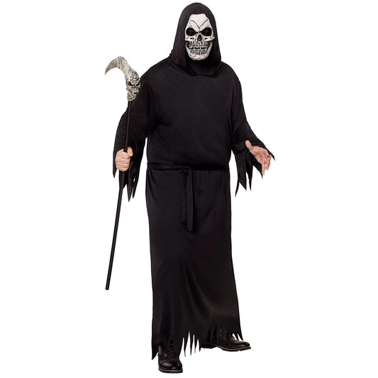 Adult Grim Reaper Plus Size Robe BLACK