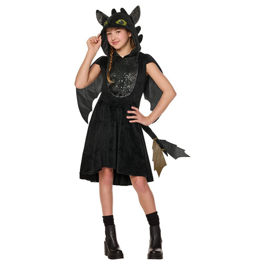 Kids Toothless Dress Costume - How to Train Your Dragon Live Action BLACK