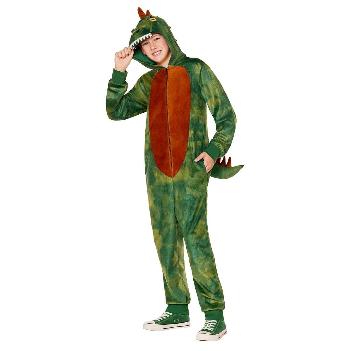 Kids Dinosaur Jumpsuit GREEN