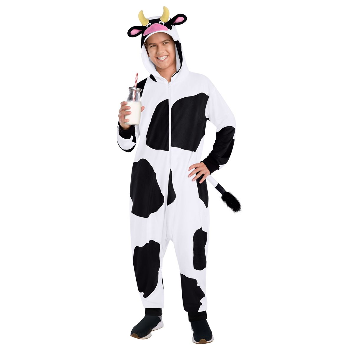 Kids Cow Jumpsuit BLACK AND WHITE