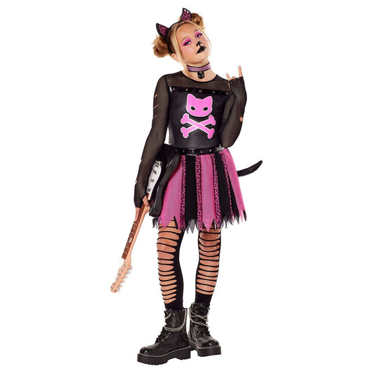 Kids Punk Kitty Costume BLACK