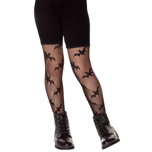 Kids Vampire Bat Tights BLACK