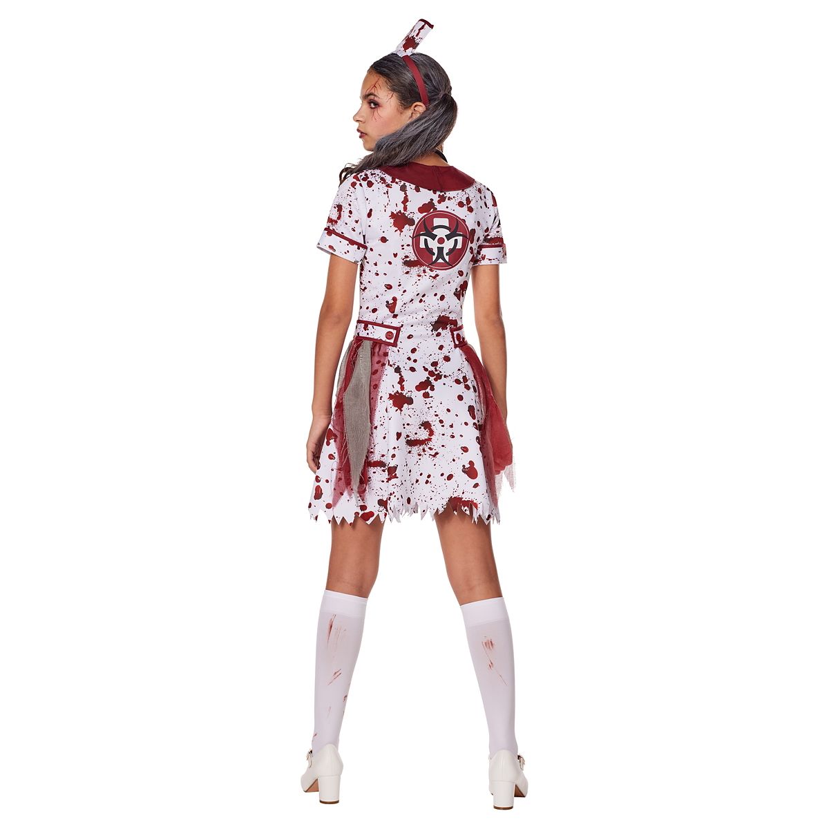 Kids Zombie Nurse Costume RED AND WHITE