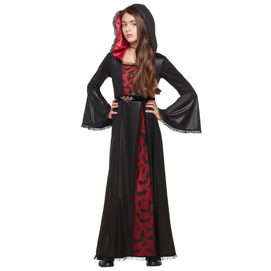 Kids Bat Vampiress Costume BLACK AND RED