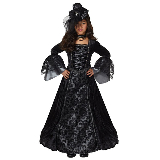 Kids Victorian Spirit Costume BLACK