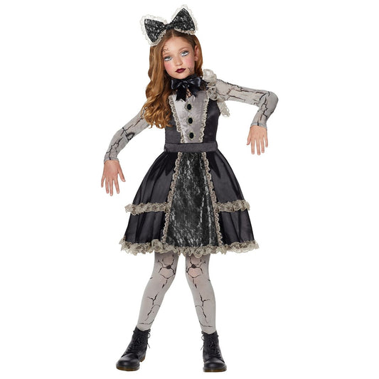 Kids Broken Doll Costume - The Signature Collection BLACK/GRAY