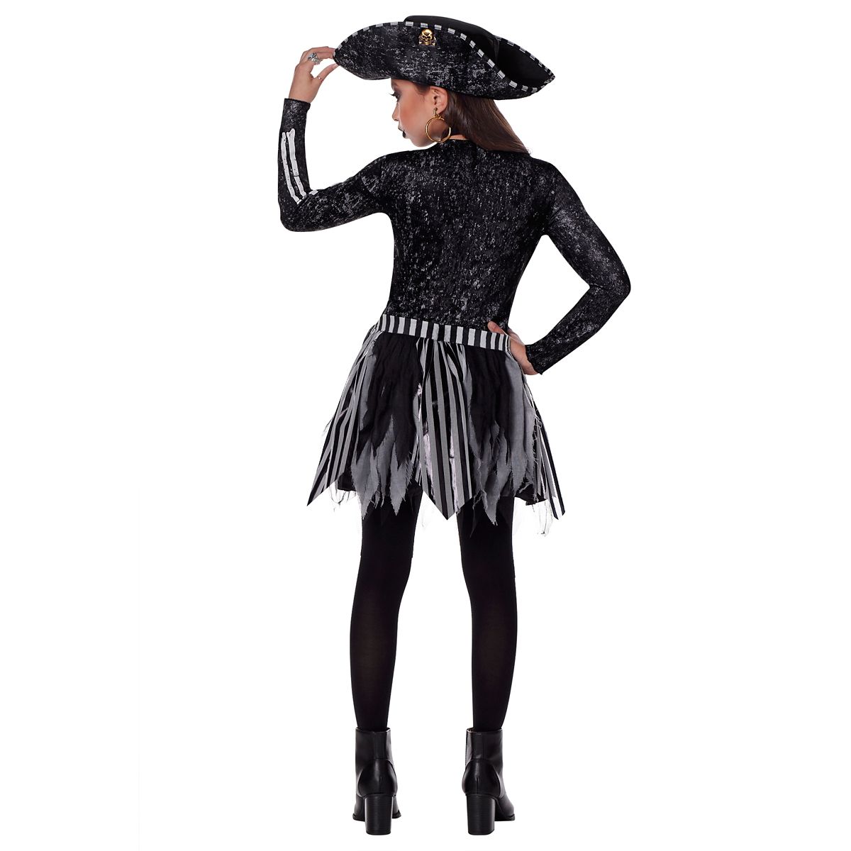 Kids Skeleton Pirate Costume BLACK