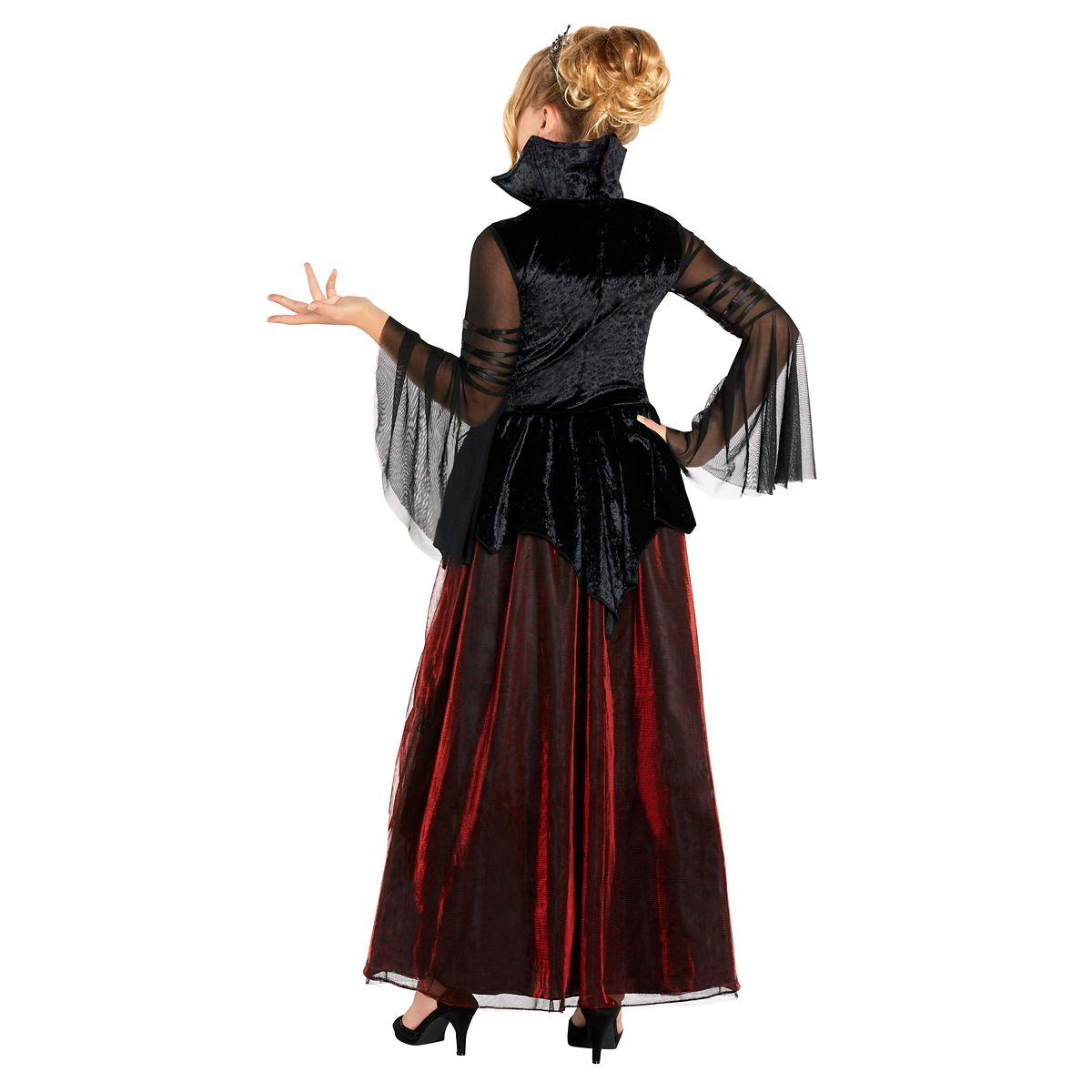 Kids Royal Vampiress Costume Deluxe BLACK AND RED