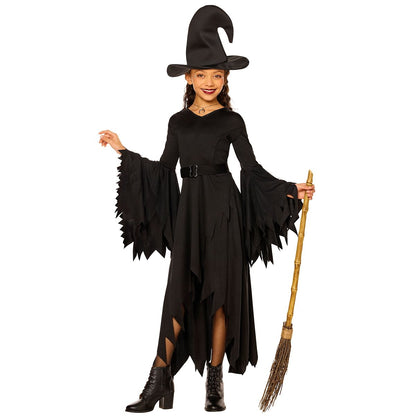 Kids Dark Gothic Witch Costume BLACK