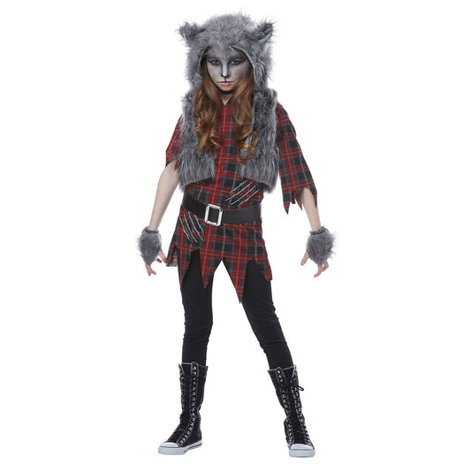 Kids Werewolf Costume RED/GREY