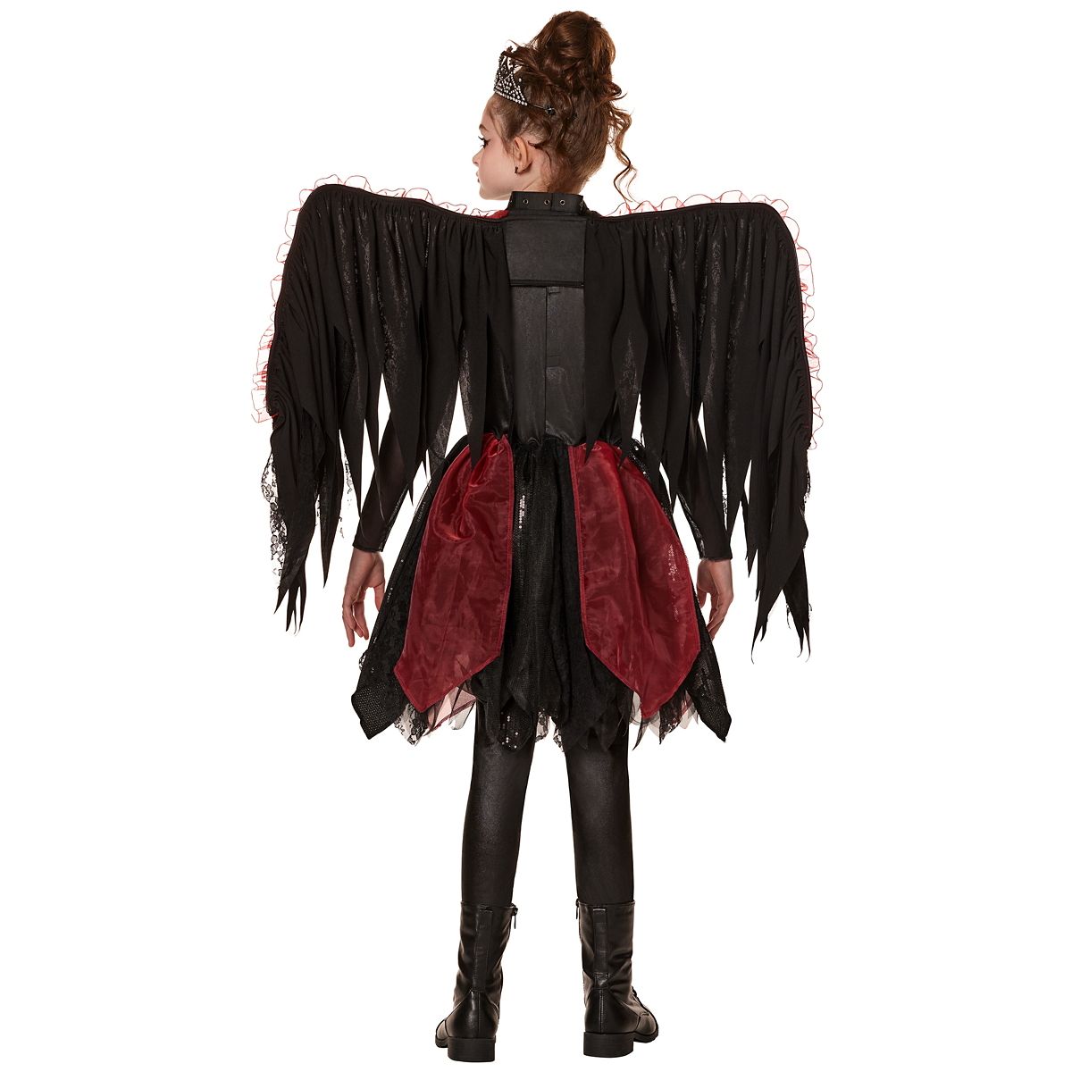 Kids Punky Reaper Costume BLACK AND RED