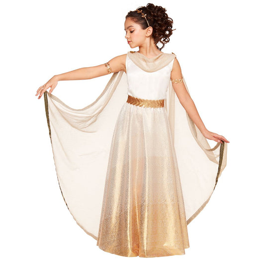 Kids Goddess Costume - The Signature Collection GOLD AND WHITE
