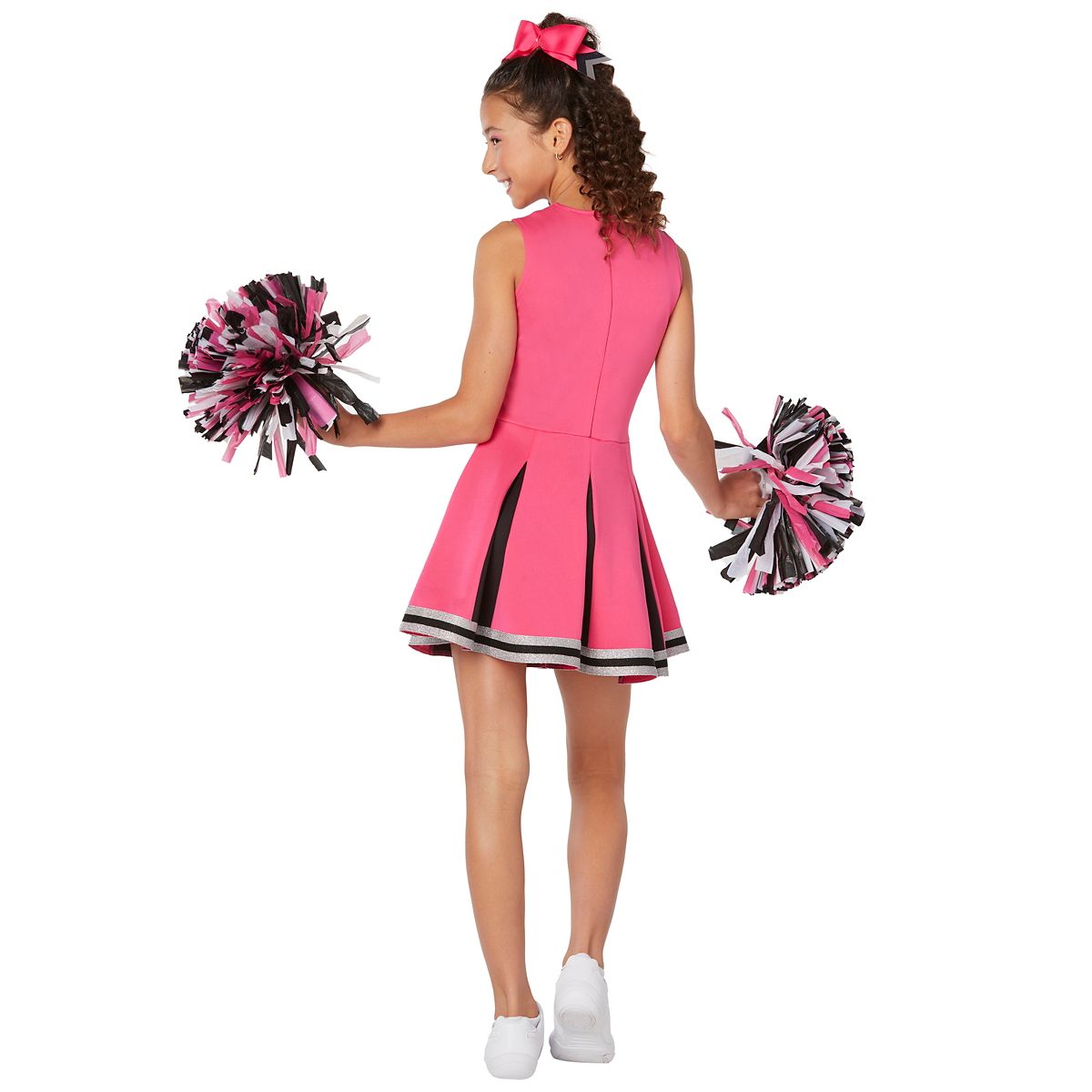 Kids Pink Cheerleader Costume BLACK AND PINK