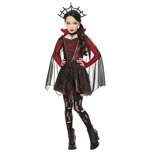Kids Dark Beauty Costume BLACK AND RED