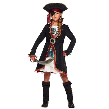 Kids Pirate Costume - The Signature Collection BLACK/BLUE/RED
