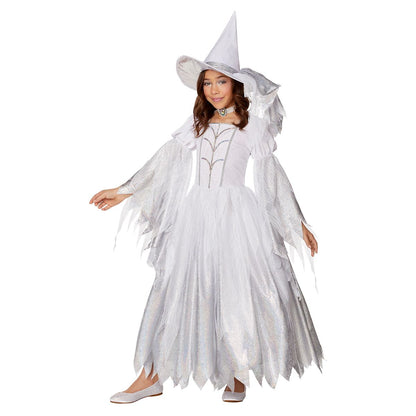 Kids Wintery Witch Costume WHITE