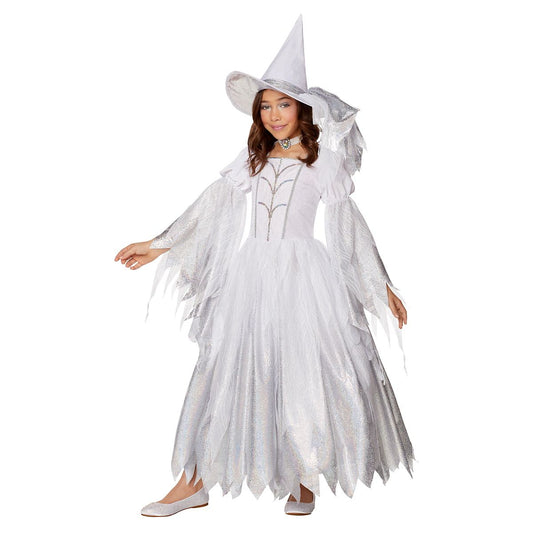 Kids Wintery Witch Costume WHITE