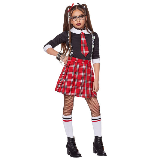 Kids Misfit Nerd Costume RED/WHITE/BLACK