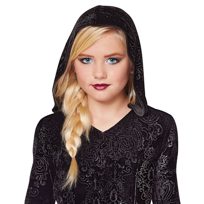 Kids Black Hooded Dress BLACK