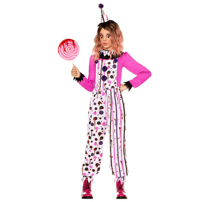 Kids Scary Sweet Clown Costume BLACK AND PURPLE