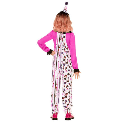 Kids Scary Sweet Clown Costume BLACK AND PURPLE