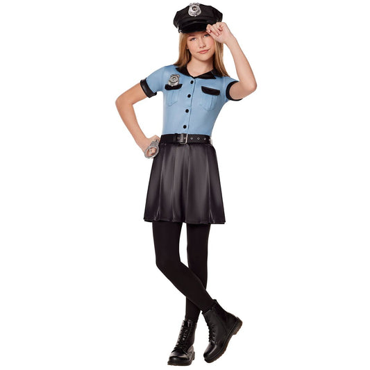 Kids Police Dress Costume BLACK AND  BLUE