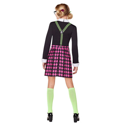 Kids Neon Misfit Nerd Costume NEON PINK