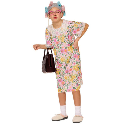 Kids Old Lady Costume MULTI-COLOR