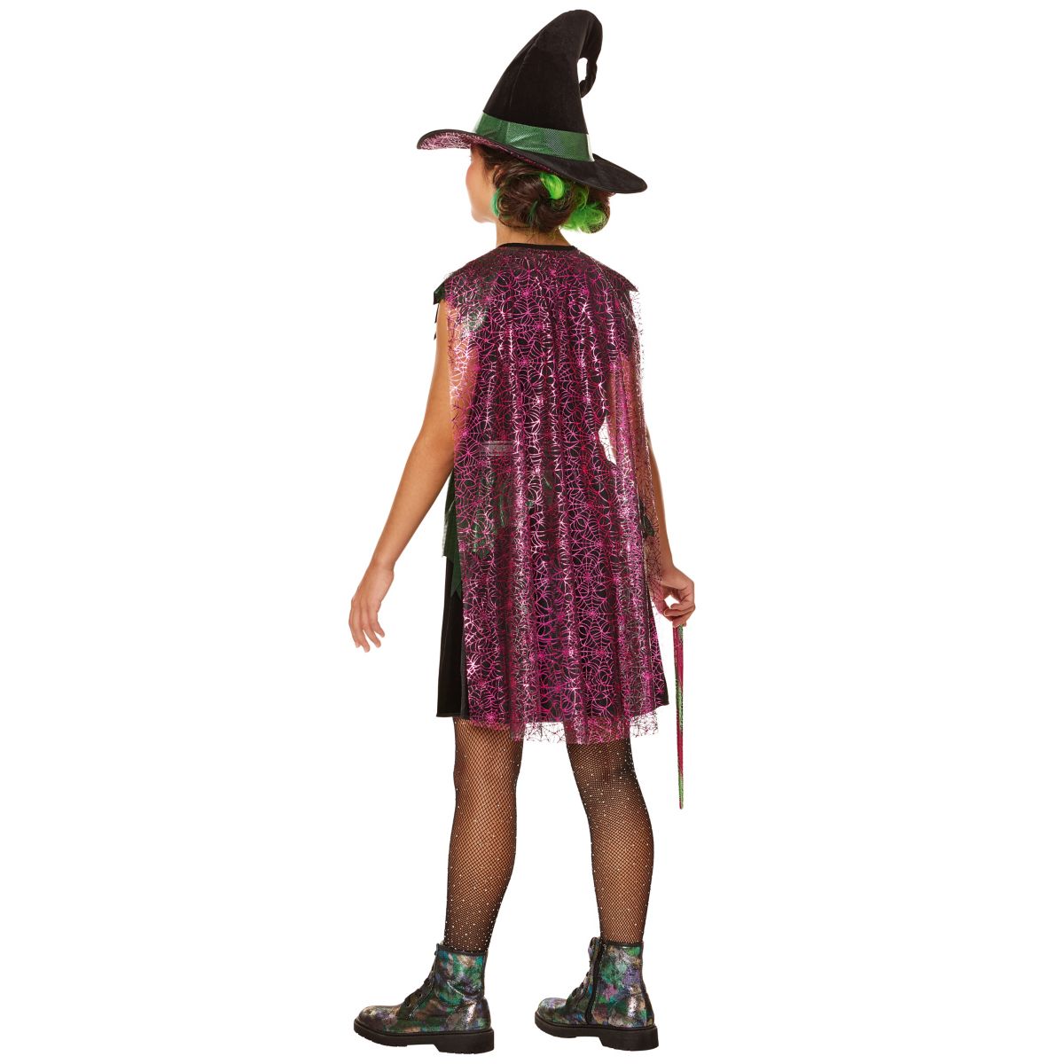 Kids Black Magic Witch Costume BLACK/PURPLE/GREEN