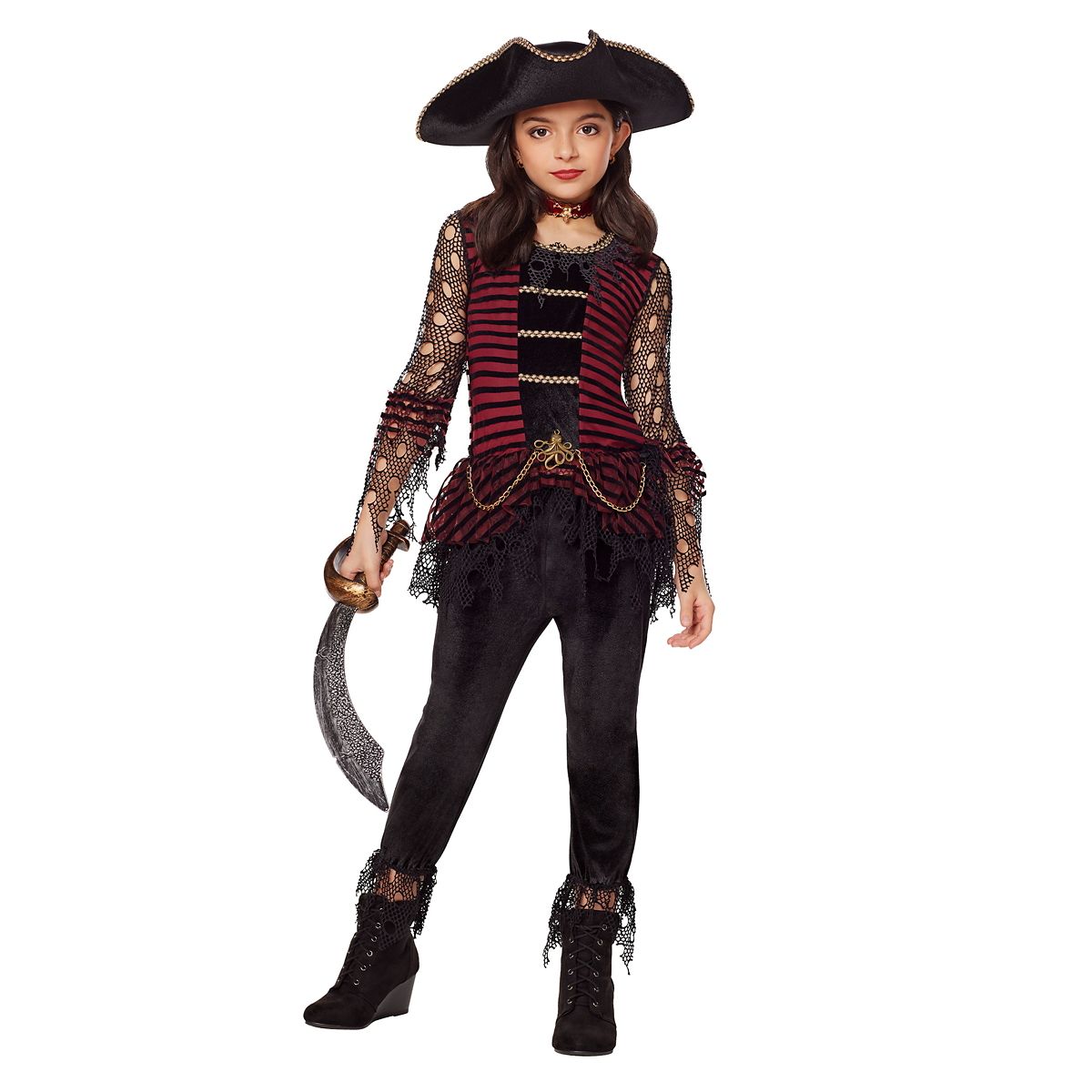 Kids Dark Pirate Costume BLACK