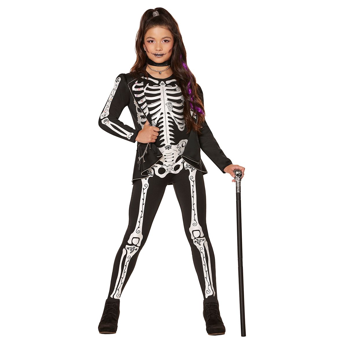 Kids Skeleton Suit Costume - The Signature Collection BLACK AND WHITE